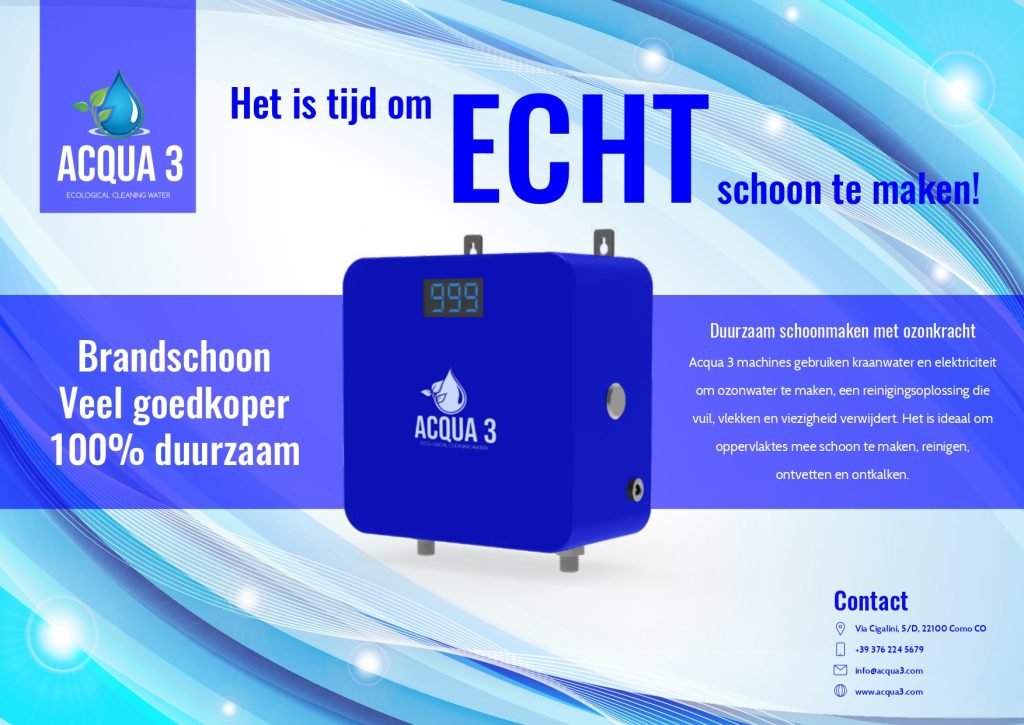 Ozonwater Machine | Acqua3 - Schoonmaken Zonder Chemicaliën